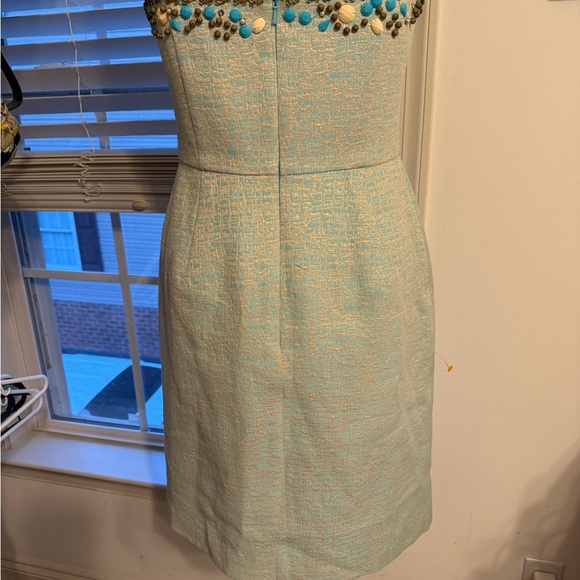 Lilly Pulitzer Yellow Cream Strapless Sheath Dress - Picture 4 of 7